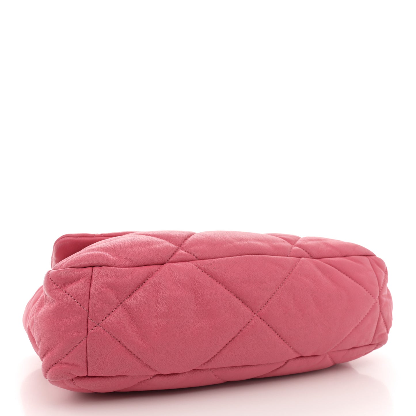 Lambskin Quilted Large Chanel 19 Flap Dark Pink