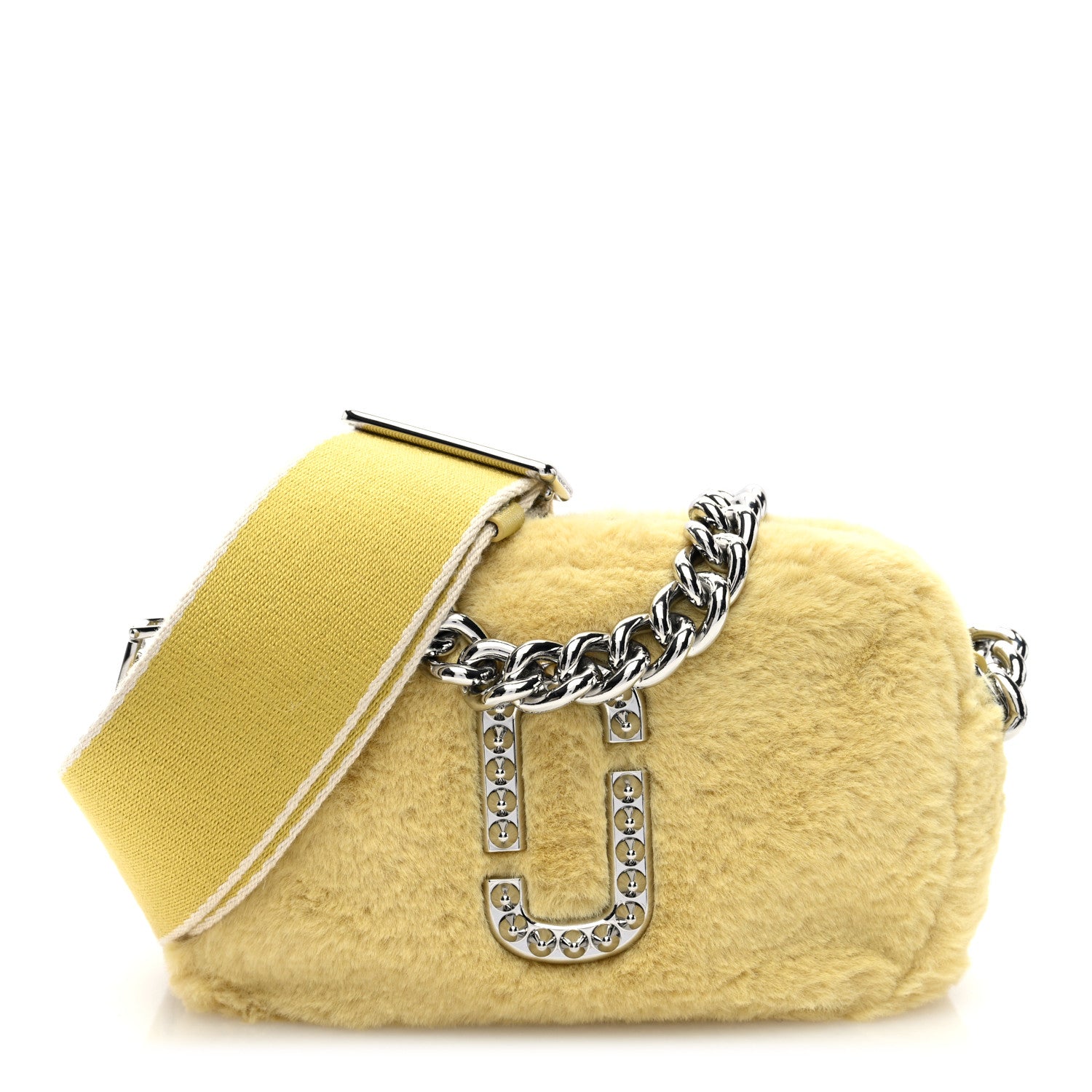 Marc Jacobs Faux Fur Plush Snapshot Camera Bag Chick Yellow 1 of 9