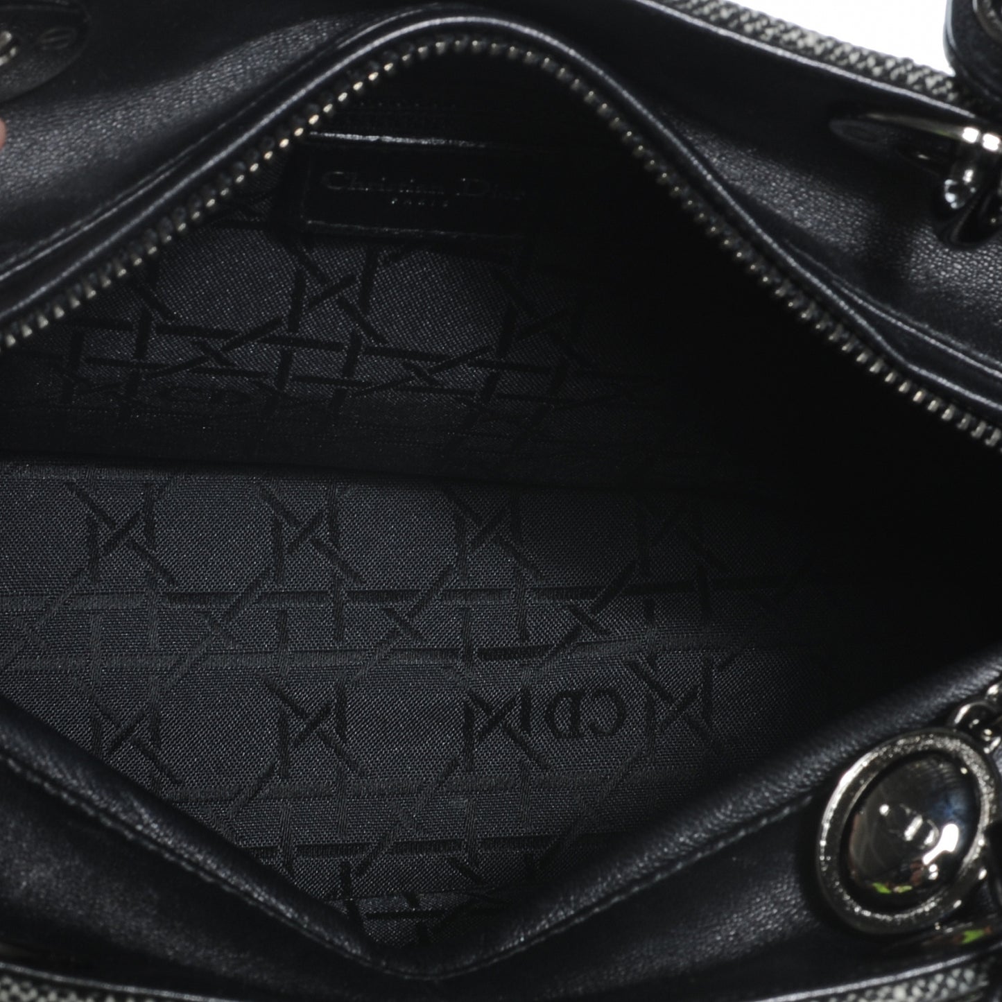 Tweed Medium Lady Dior Black