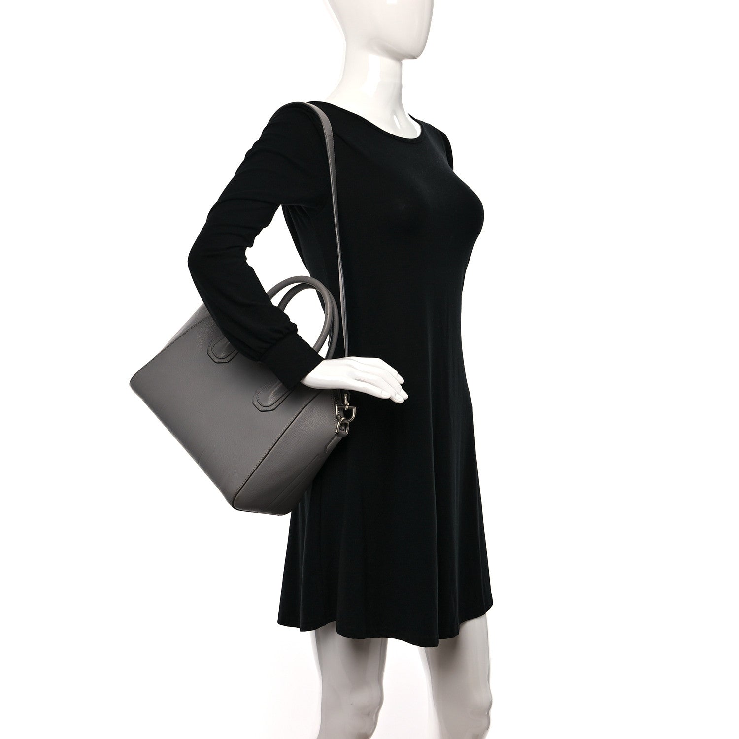 Givenchy Sugar Goatskin Small Antigona Pearl Grey 2 of 17