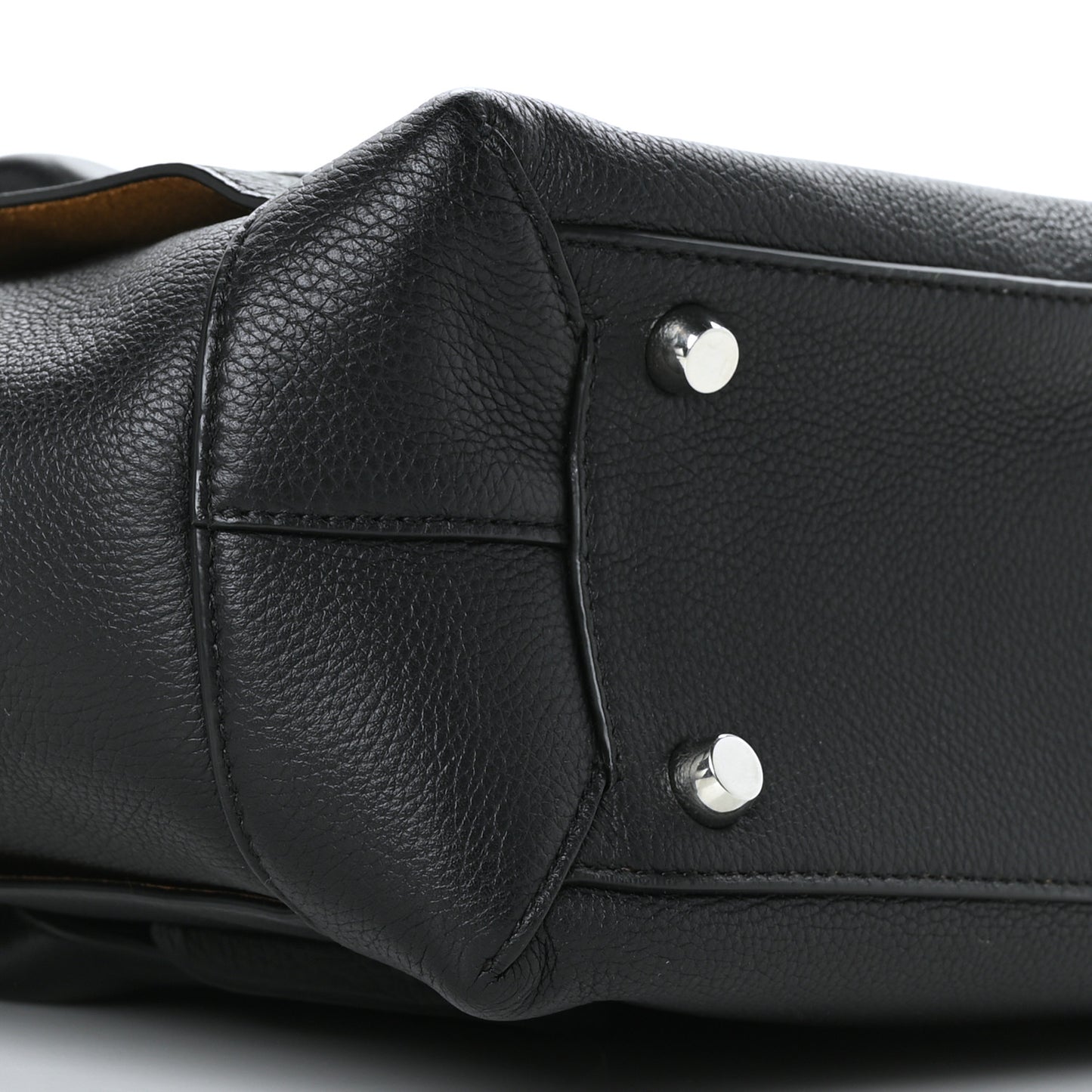 Grained Calfskin Maxi Intrecciato Medium Arco Black