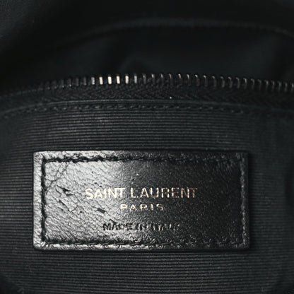 Saint Laurent Lambskin Quilted Toy Loulou Puffer Monogram Monochrome Chain Satchel Black 6 of 8