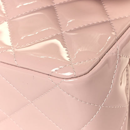 Chanel Patent Quilted Jumbo Double Flap Light Pink 9 of 11