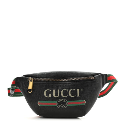 Gucci Grained Calfskin Small Logo Belt Bag Black 2 of 12