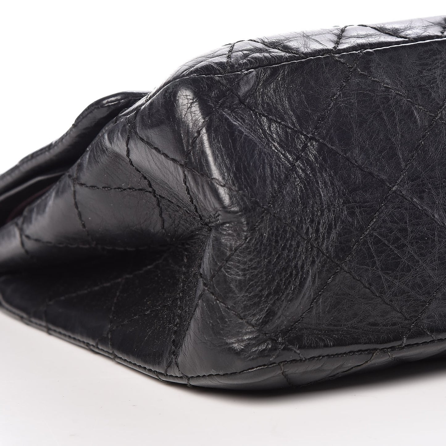 Aged Calfskin Quilted 2.55 Reissue 226 Flap Black