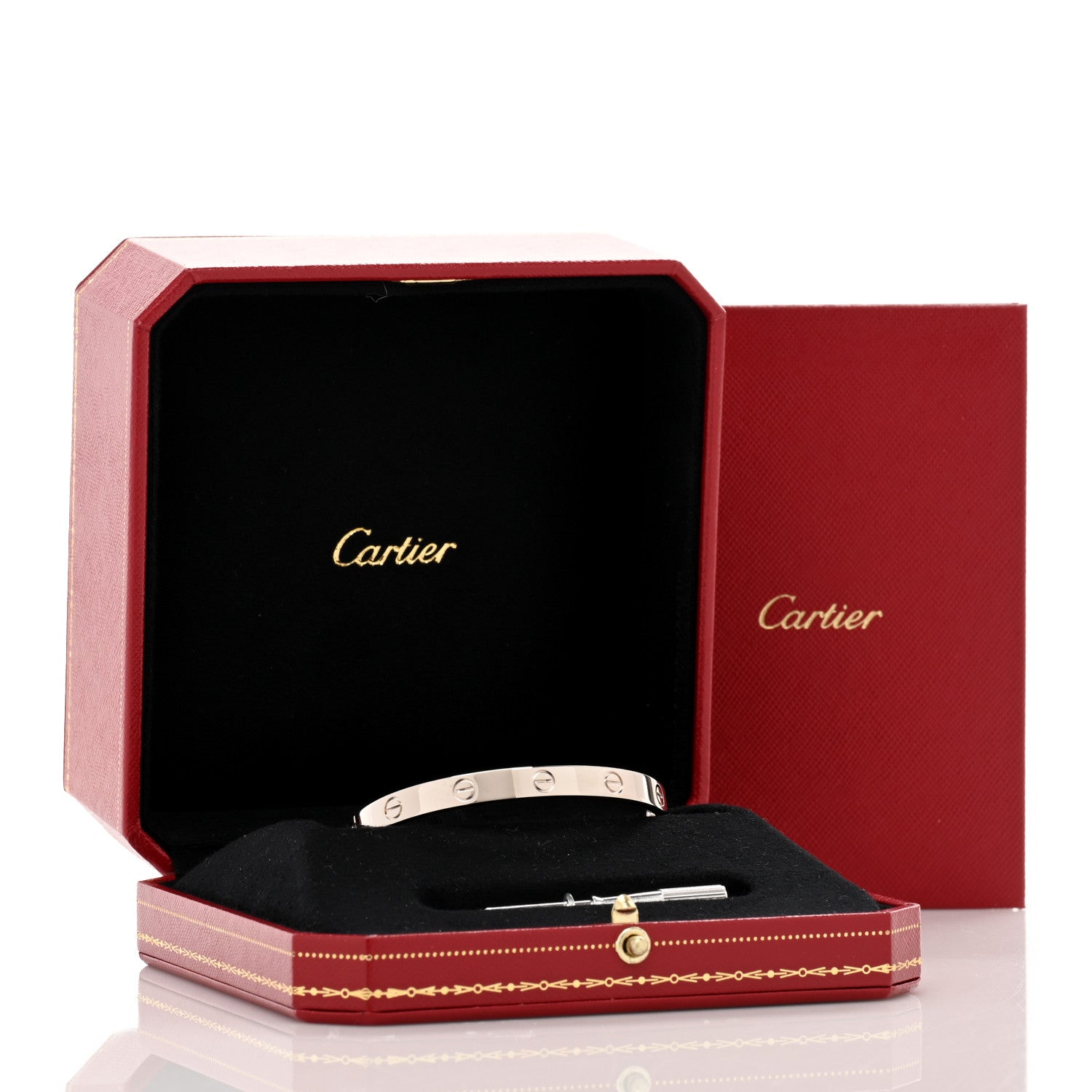 Cartier 18K White Gold LOVE Bracelet 17 5 of 5