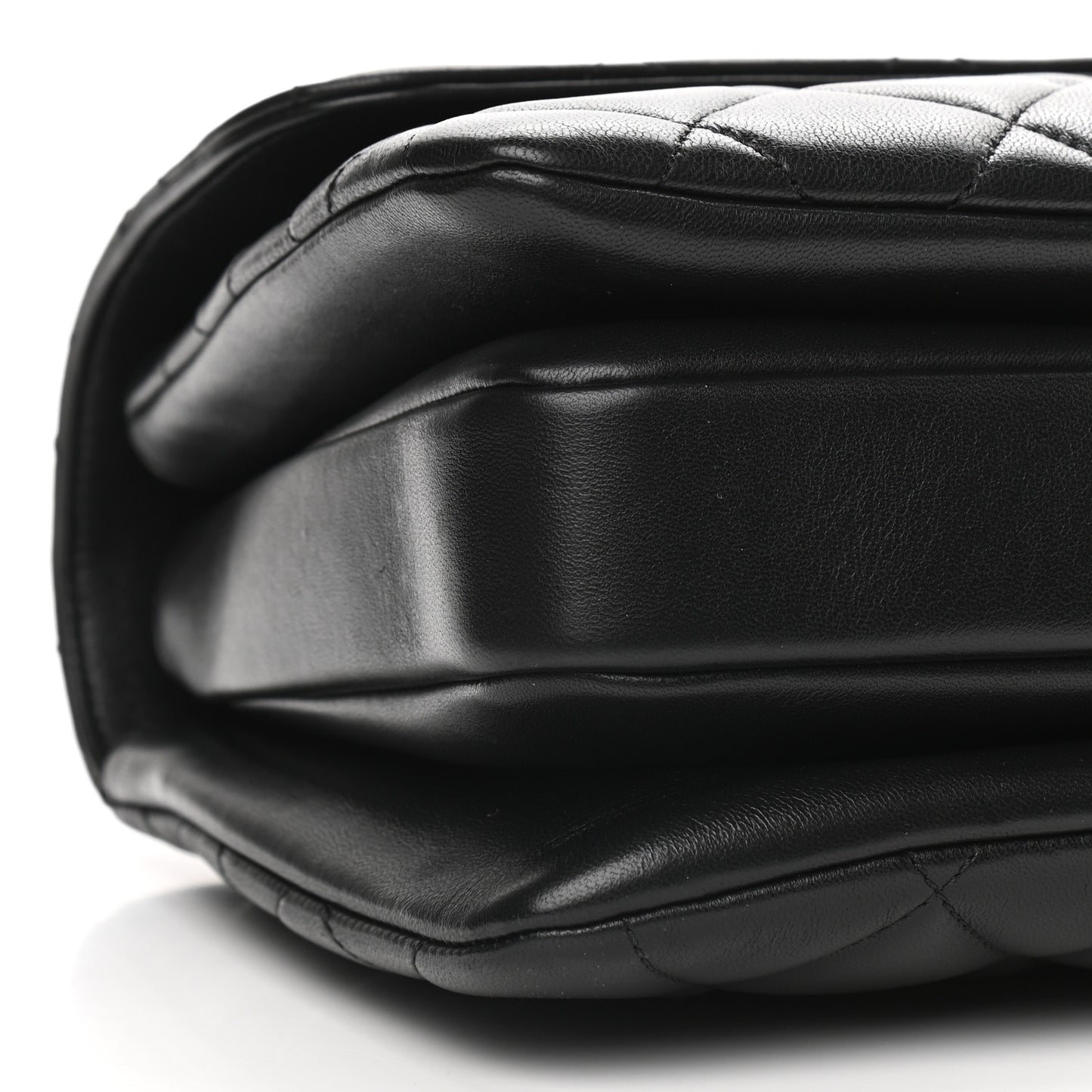 Lambskin Quilted Medium Trendy CC Flap Dual Handle Bag Black