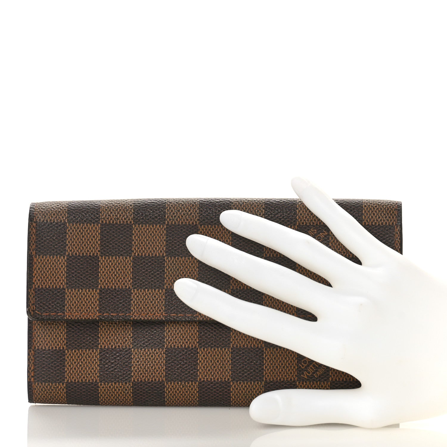 Louis Vuitton Damier Ebene Sarah Wallet 2 of 8