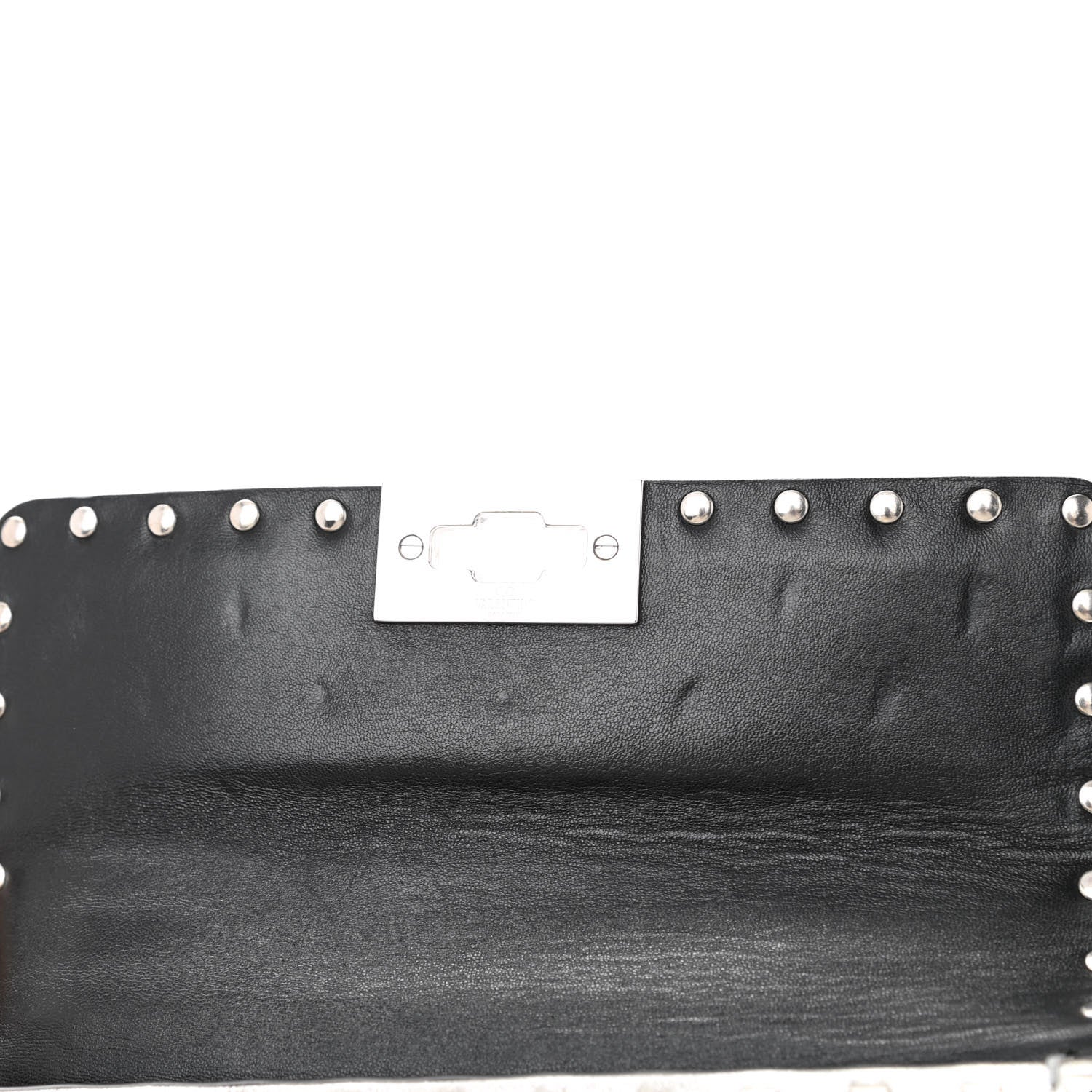Valentino Garavani Metallic Nappa Small Rockstud Spike Shoulder Bag Silver 9 of 9