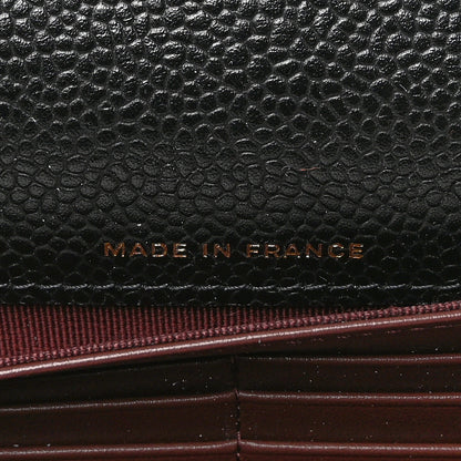 Chanel Caviar Quilted Large Gusset Flap Wallet Black 7 of 9