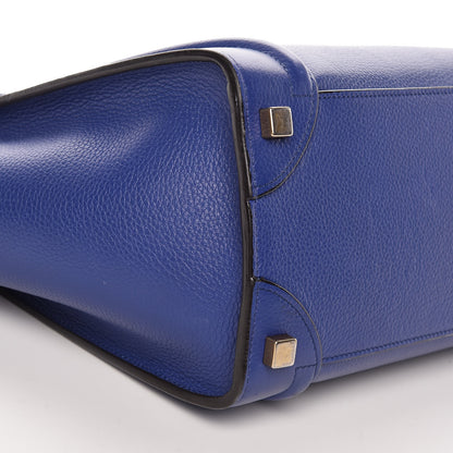Celine Drummed Calfskin Micro Luggage Indigo 9 of 12