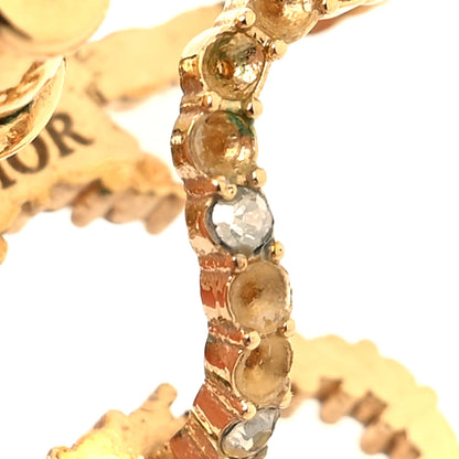 Christian Dior Crystal Clair D Lune Wrap Around Earrings Gold 5 of 6