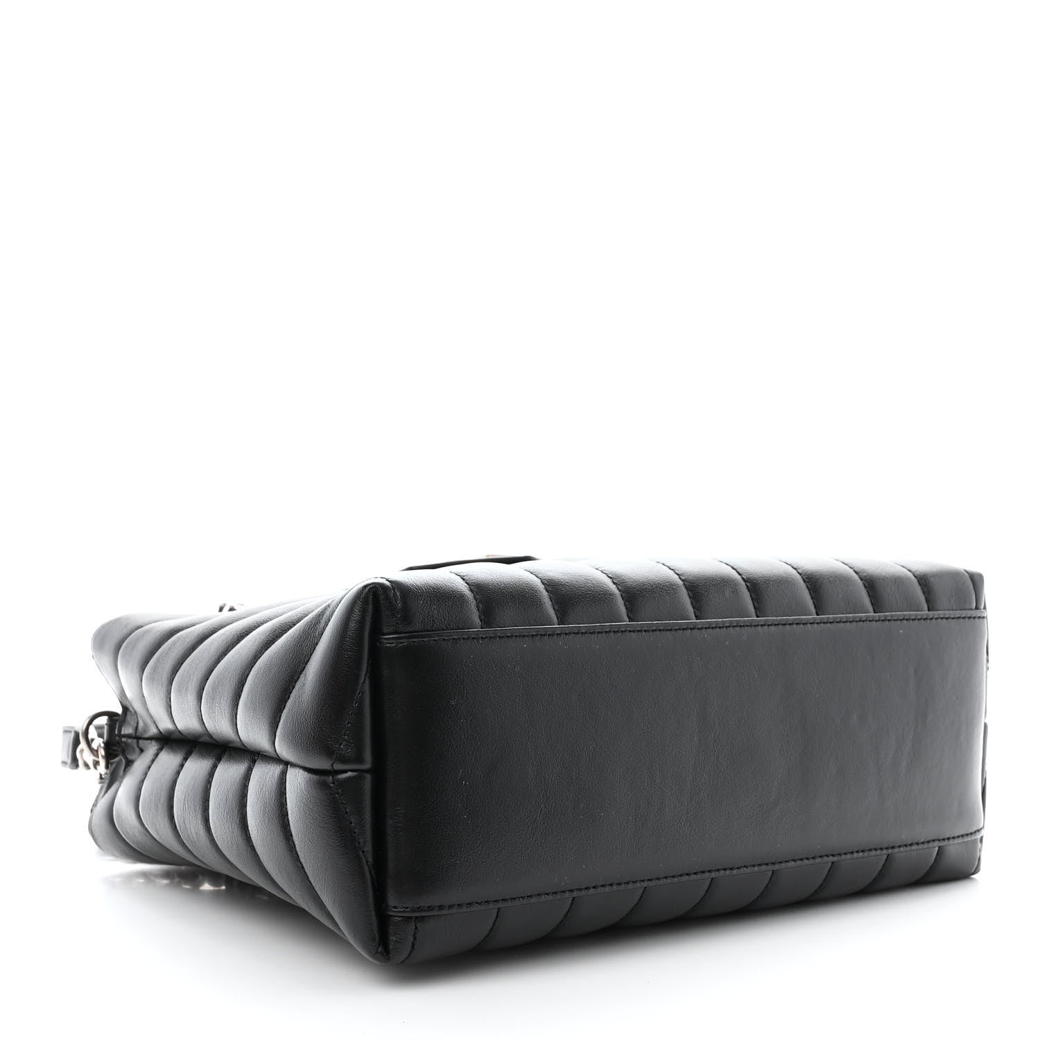 Saint Laurent Calfskin Y Quilted Monogram Small Loulou Shopper Black 4 of 11