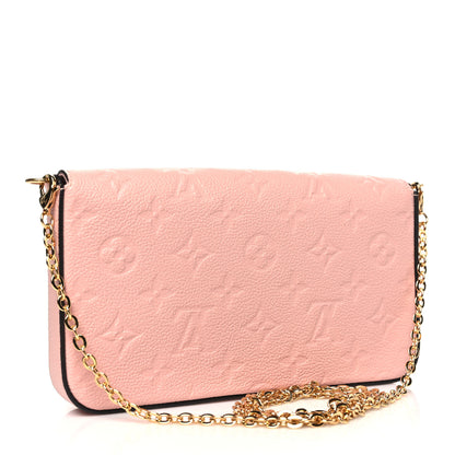 Louis Vuitton Empreinte Pochette Felicie Chain Wallet Rose Poudre 4 of 10