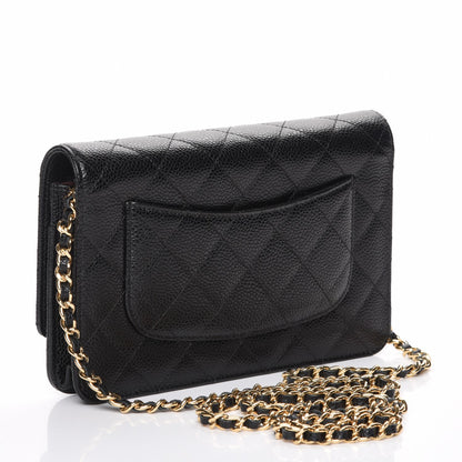 Chanel Caviar Quilted Wallet On Chain WOC Black 3 of 9