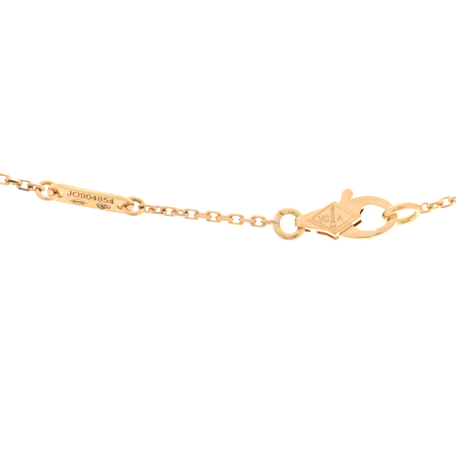 Van Cleef & Arpels 18K Yellow Gold Mother of Pearl Sweet Alhambra Pendant Necklace 4 of 5