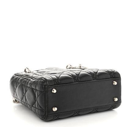 Christian Dior Lambskin Cannage Mini Lady Dior Black 4 of 11