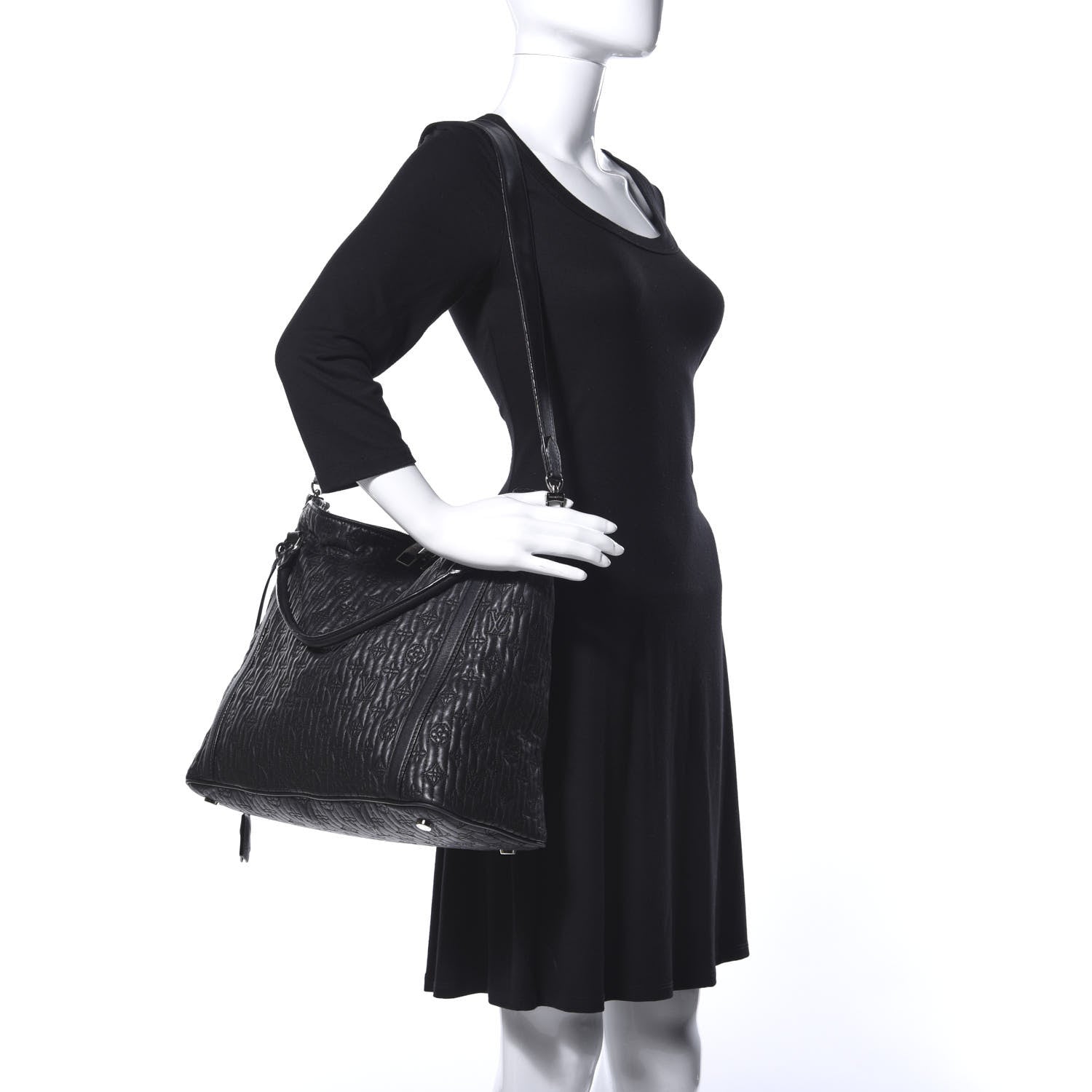 Louis Vuitton Monogram Lambskin Antheia Ixia MM Black 2 of 14