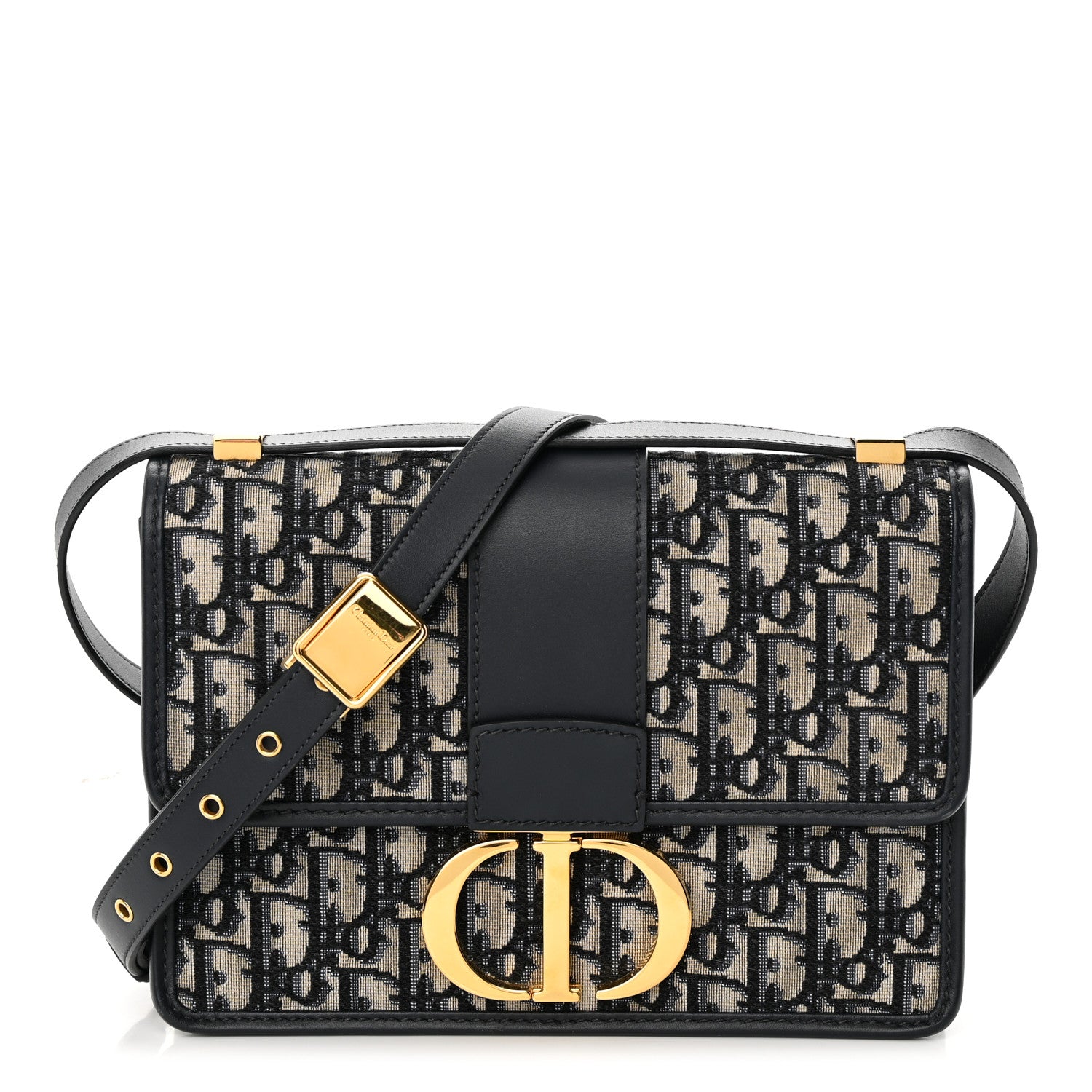 Christian Dior Oblique 30 Montaigne Flap Bag Blue 1 of 19