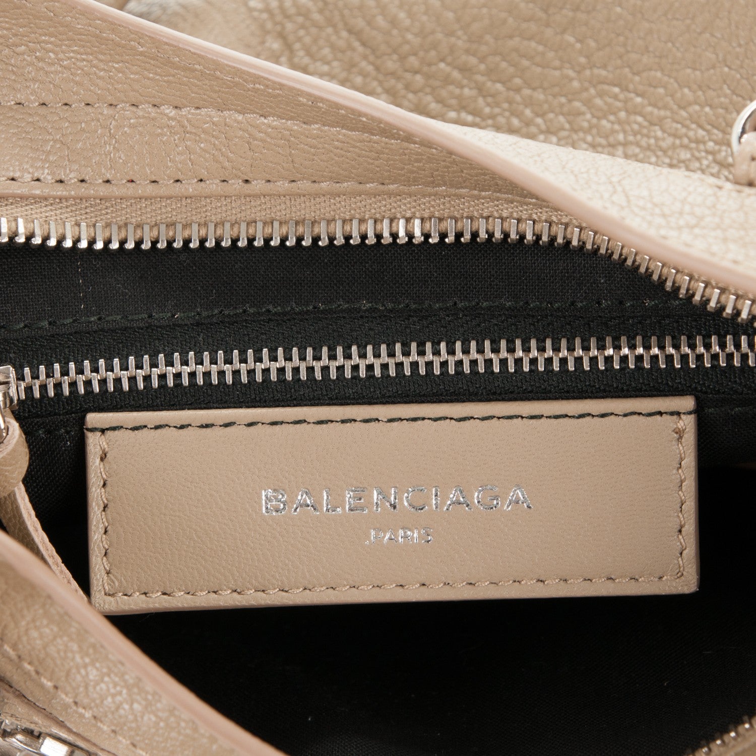 Balenciaga Chevre Silver Metallic Edge Hardware Mini City Beige Latte 6 of 7