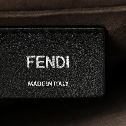 Fendi Vitello Liberty Dolce Scalloped Studded Scrollwork Kan I Shoulder Bag Cuoio White 6 of 12