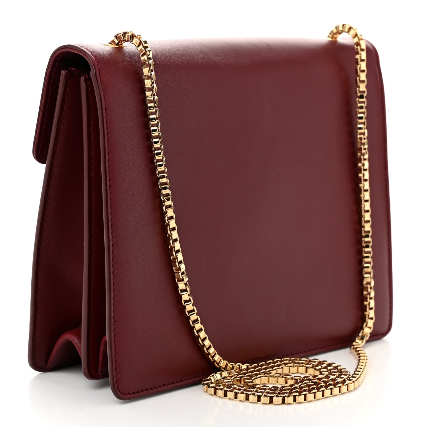 Calfskin Thalia Flap Shoulder Bag Wine