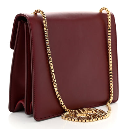 Salvatore Ferragamo Calfskin Thalia Flap Shoulder Bag Wine 3 of 10