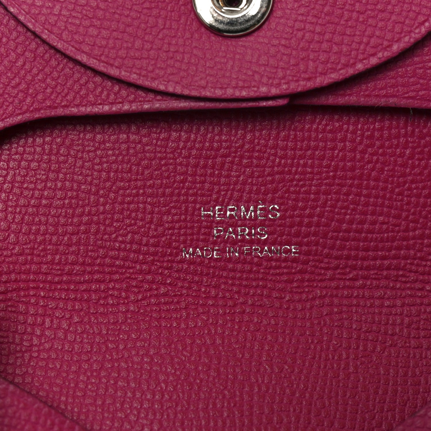Hermes Madame Calfskin Bastia Coin Purse Rose Pourpre 6 of 7