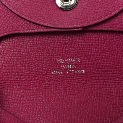 Hermes Madame Calfskin Bastia Coin Purse Rose Pourpre 6 of 7