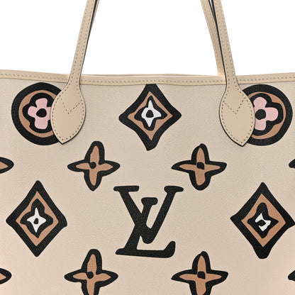 Louis Vuitton Monogram Giant Wild at Heart Neverfull MM Creme 8 of 11