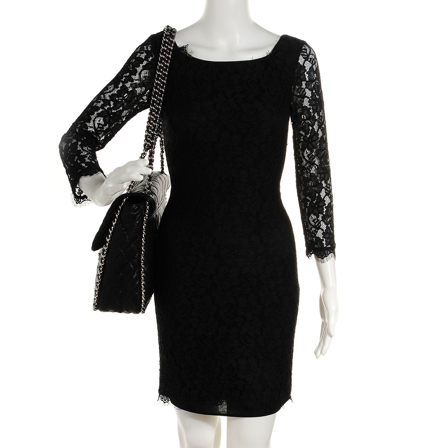 Chanel Crumpled Lambskin Chain Around Maxi Flap Bag Black 2 of 8