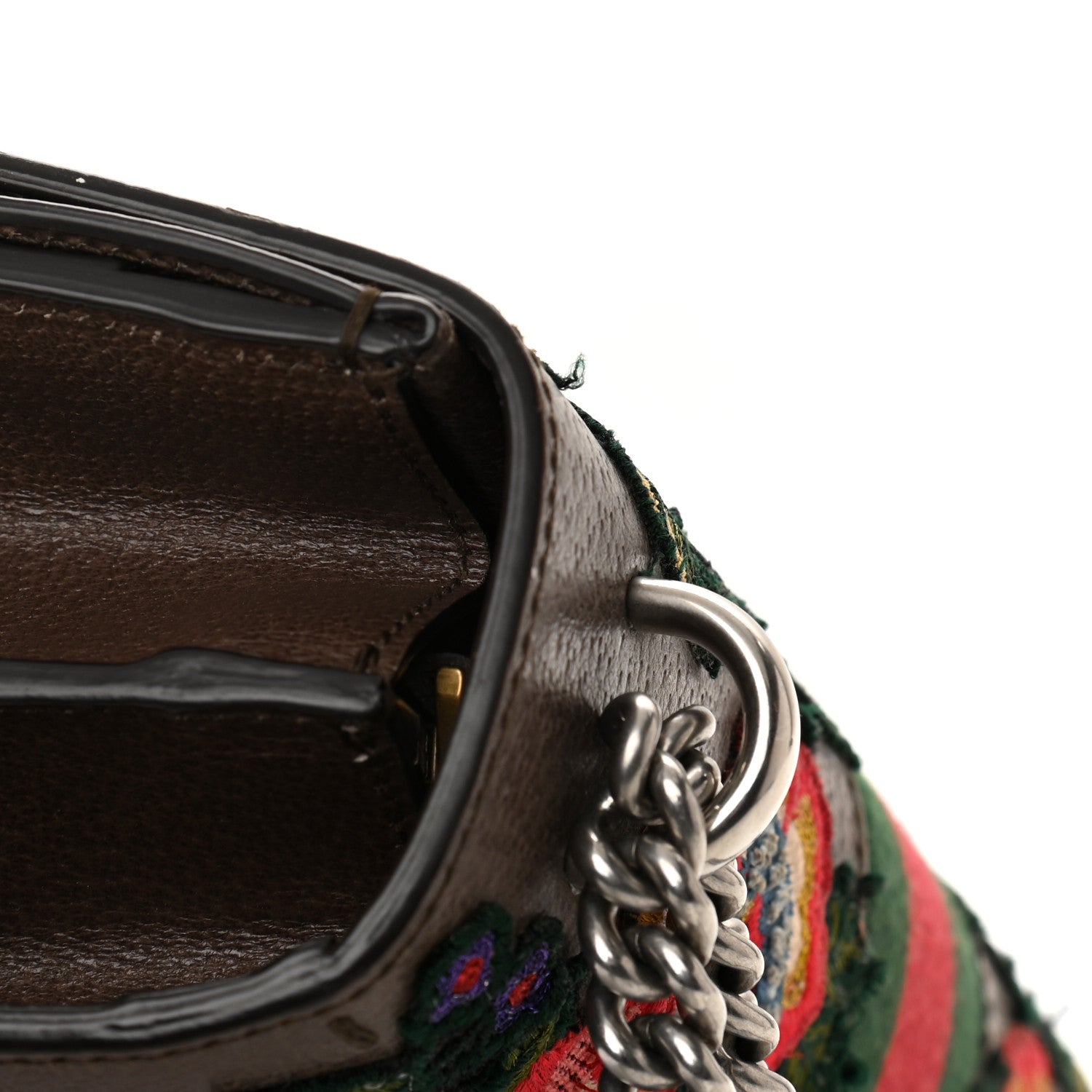Gucci Calfskin Web Owl Embroidered Medium Dionysus Shoulder Bag New Acero Multicolor 12 of 12