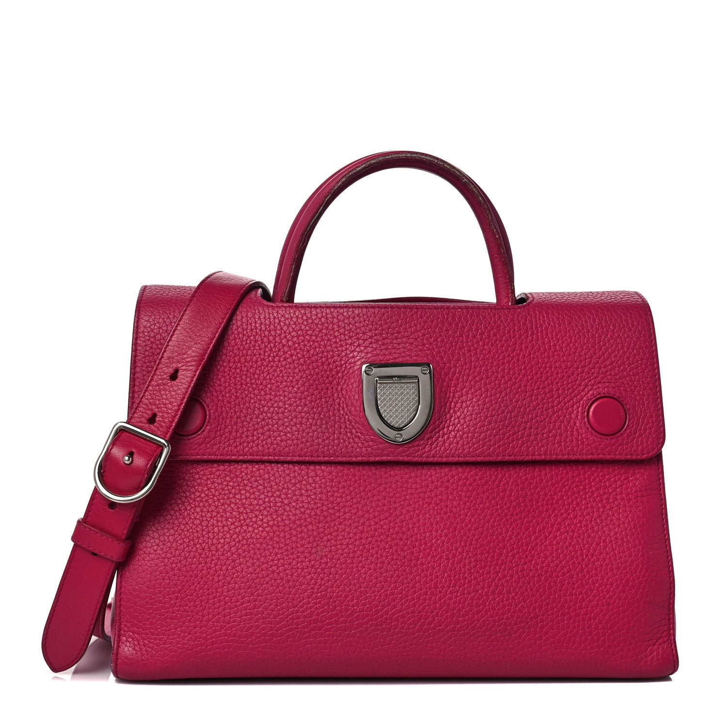 Christian Dior Bullcalf Medium Diorever Flap Fuschia 1 of 15