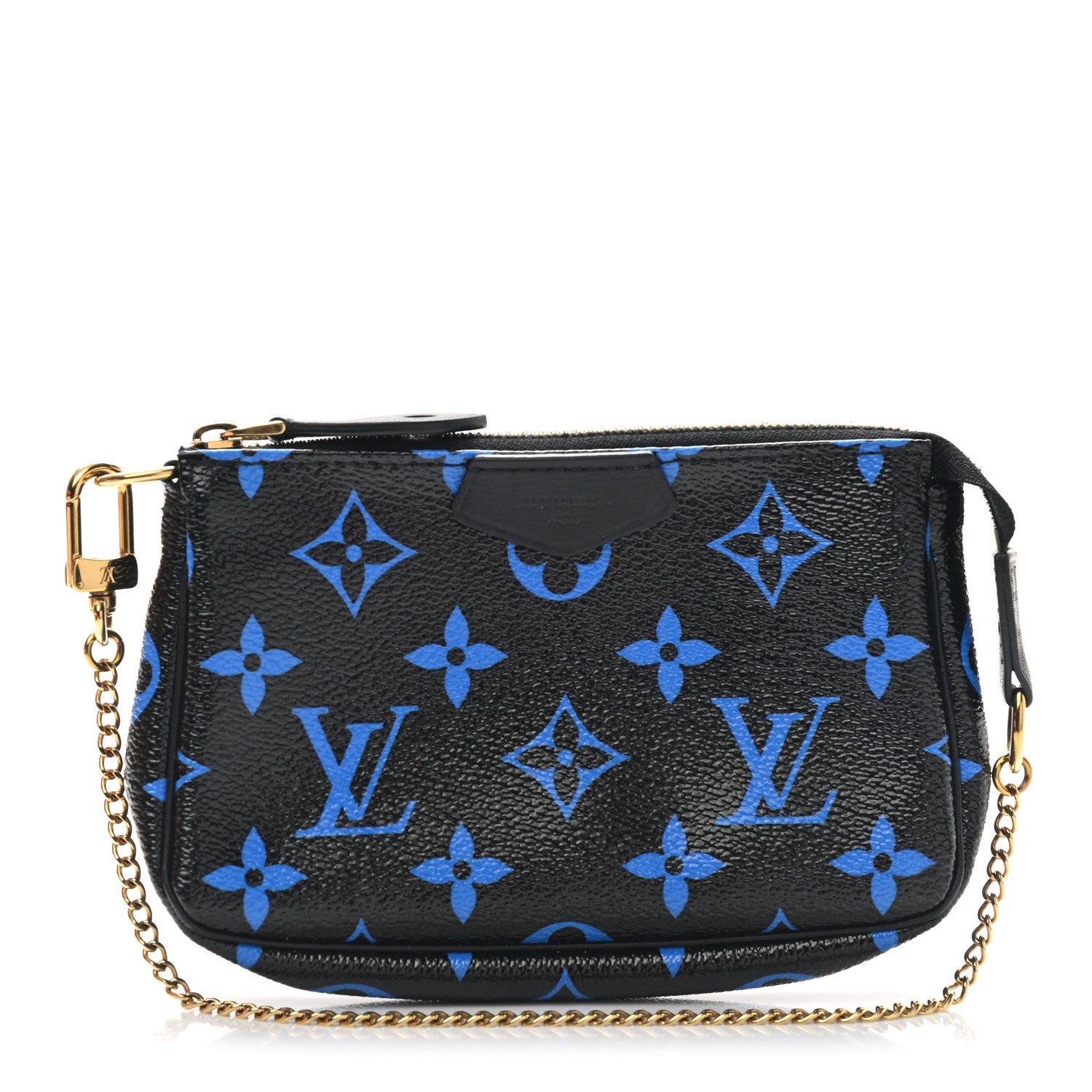 Louis Vuitton Colored Monogram Mini Pochette Accessories Blue Black 1 of 7