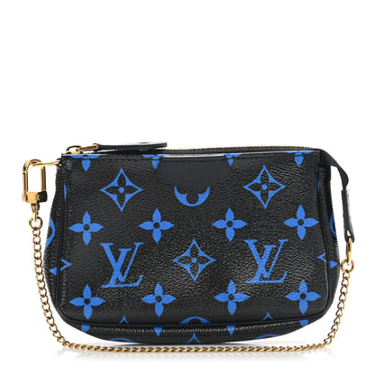 Louis Vuitton Colored Monogram Mini Pochette Accessories Blue Black 1 of 7