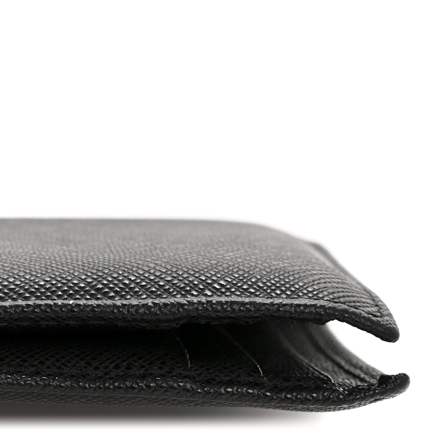 Prada Saffiano Triangle Card Holder Black 9 of 10