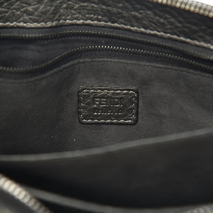 Fendi Cuoio Romano Lux Selleria Monster Eyes Embossed Slim Clutch Asfalto 6 of 9