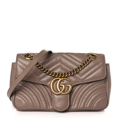 Gucci Calfskin Matelasse Small GG Marmont Shoulder Bag Porcelain Rose 1 of 9