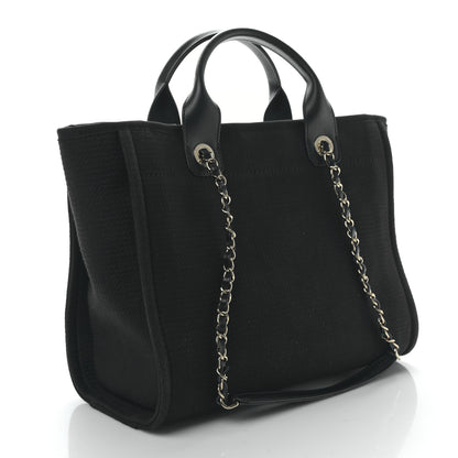 Chanel Mixed Fibers Small Deauville Tote Black 4 of 10
