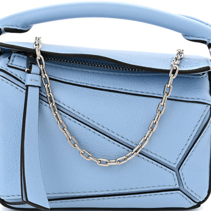 Loewe Calfskin Nano Puzzle Bag Blue 7 of 10