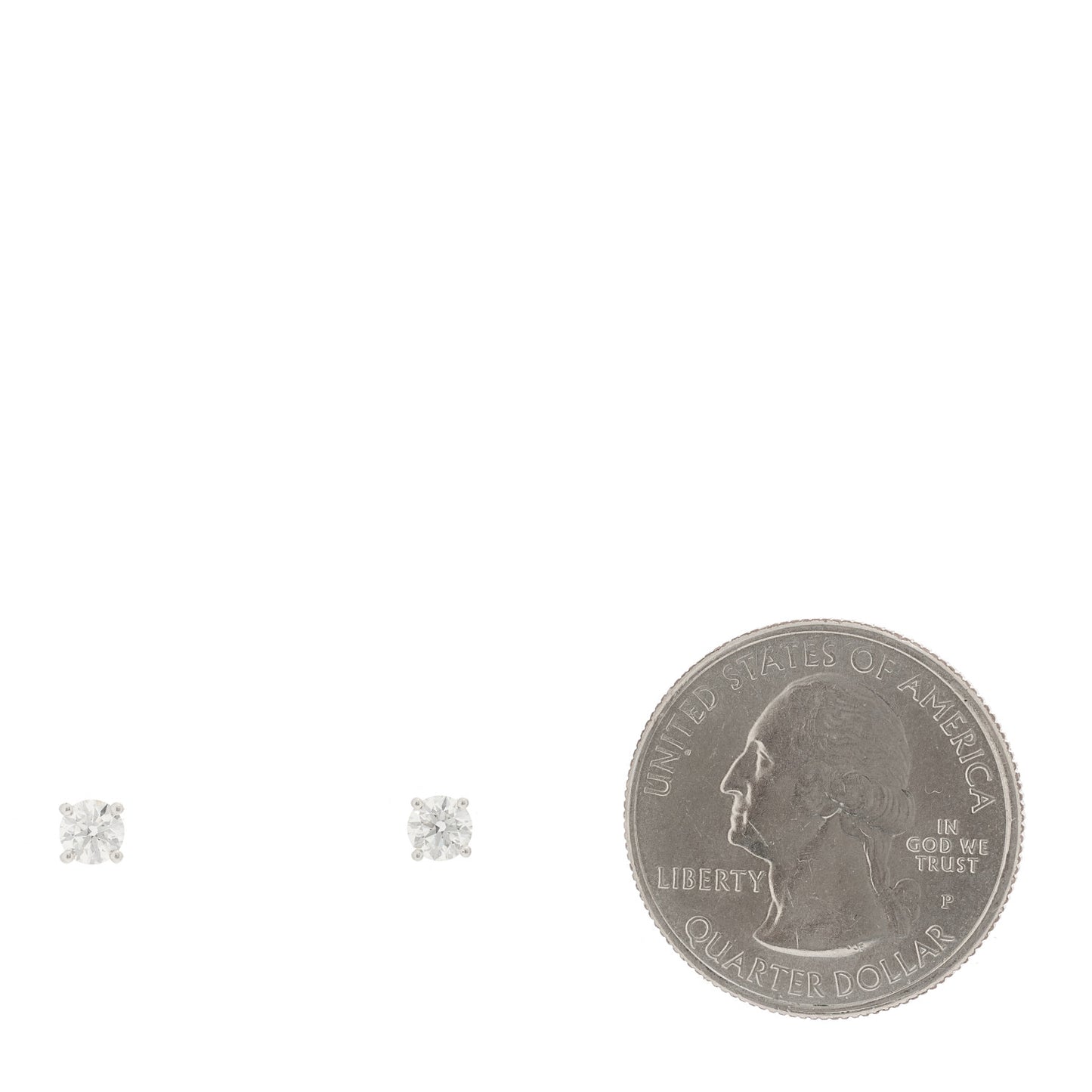 Platinum Diamond . 46ctw Solitaire Earrings