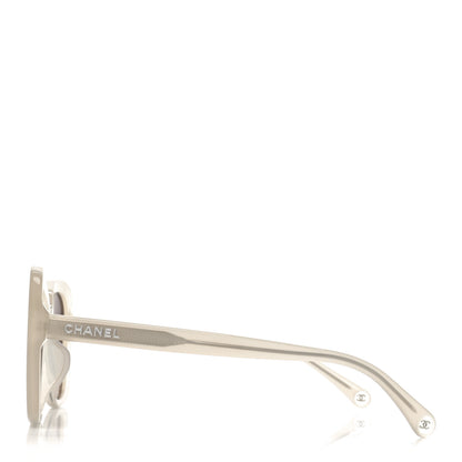 Chanel Acetate Rectangle Sunglasses 5504 Dark Beige 3 of 7