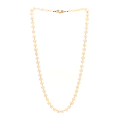 Mikimoto 18K Yellow Gold Akoya Cultured Pearl 6.5-7mm Strand Necklace 3 of 4