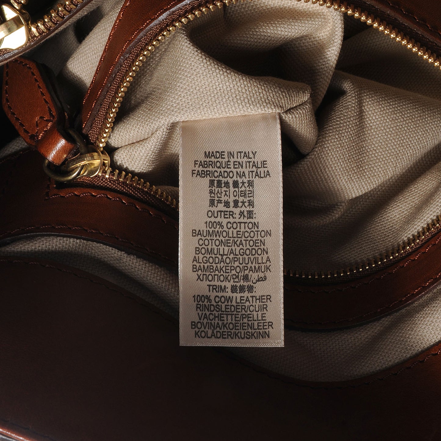 Mega Check Canvas Small Marston Tote Pale Beige
