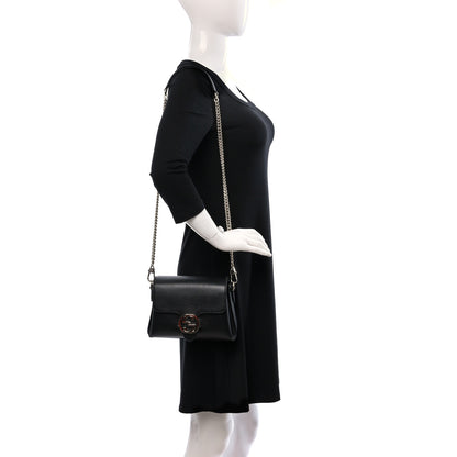 Gucci Dollar Calfskin Interlocking G Crossbody Bag Black 2 of 10