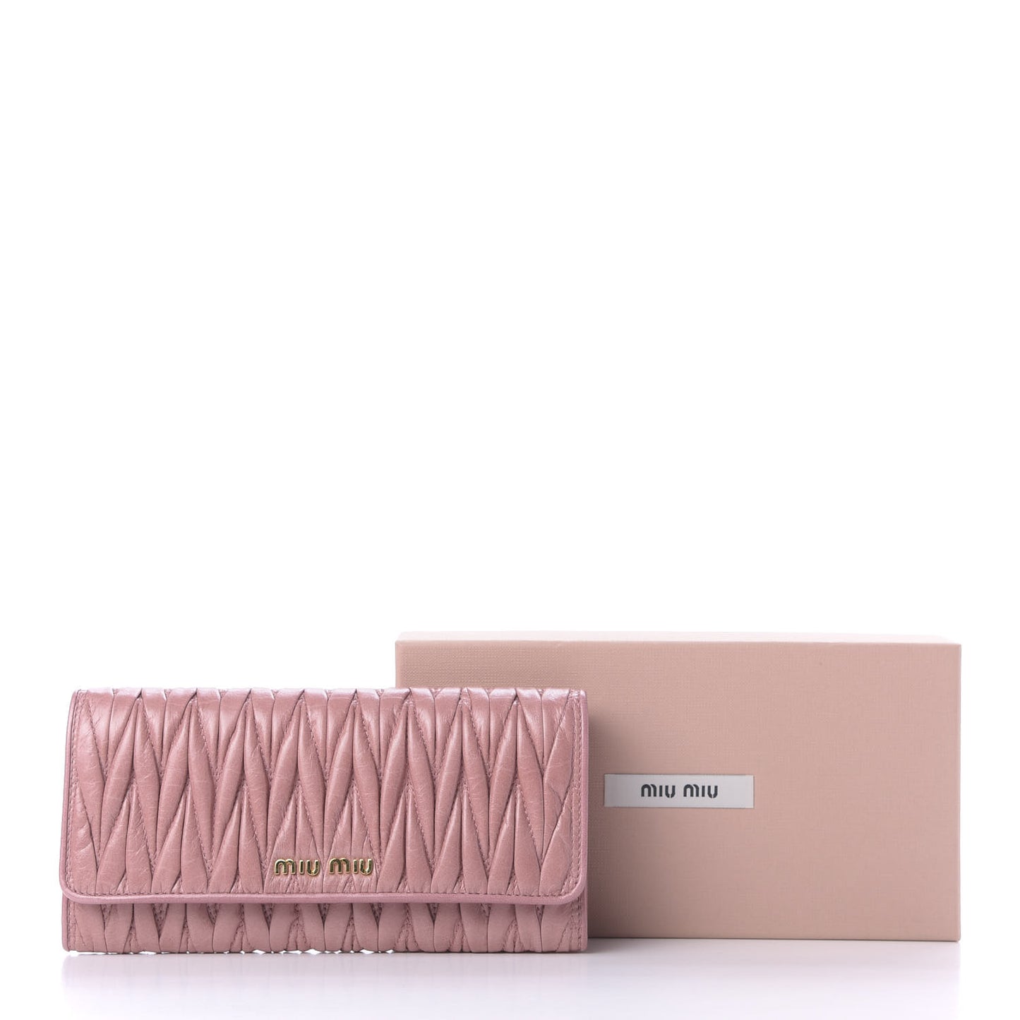 Nappa Matelasse Flap Wallet Rosa