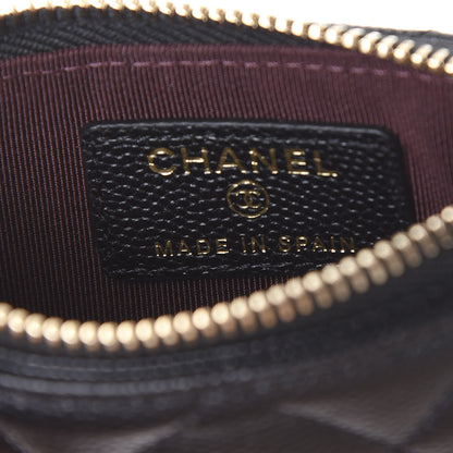 Chanel Caviar Quilted Flap Zip Card Holder Black 8 of 11