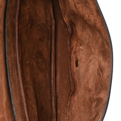 Celine Shiny Lambskin Soft Triomphe Little Half Moon Bag Soft Tan 5 of 11