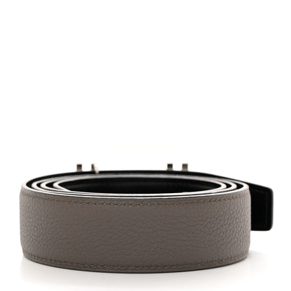 Hermes Box Togo 32mm Au Carre H Belt 90 36 Black Etain 3 of 8