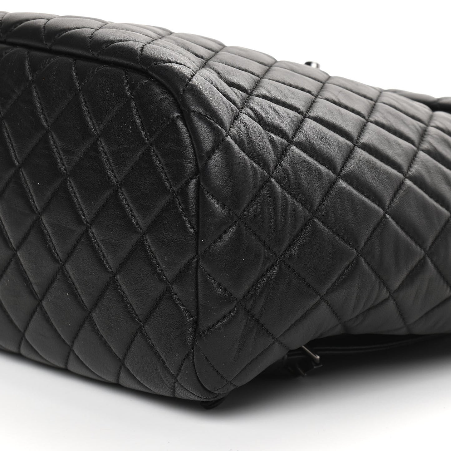 Lambskin Quilted Large Urban Spirit Backpack Black